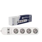 Hybrone USB ve Type-C Girişli Akım Korumalı Dörtlü Wi-Fi Akıllı Priz, 16 Amper, Enerji İzleme, Uygulama ile Uzaktan Kontrol