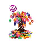 Hyd 100 Parça Eğitici Kilitli Diskler Stem Eğitimi Uyumlu 10 Renk Eğitici Oyuncak