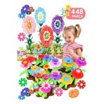 Hyd 448 Parça Bahçe Çiçek Ve Kilitli Diskler Puzzle Yapım Seti Eğitici Ve Öğretici Oyuncak Ikili Set