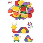 Hyd Ahşap oyuncak 60 Parça Tangram Eğitici Oyuncak