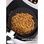 HYD Airfryer Silikon Pişirme Kabı 20X5 cm Bpa Içermez Hava Fritözü Kalıbı Gıdaya Uygun - Siyah