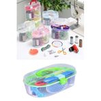 hyd Dikiş Seti Plastik Oval Dikiş Kutusu Iğne Iplik Mezuralı Set 1 Kutu
