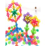 HYD Kar Tanesi Çiçek Molekül Kilitli Yapı Taşları Blok Puzzle Yapboz Eğitici Oyuncak 120 Parça - Renkli