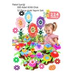 Hyd Kilitli Diskler Puzzle Yapım Seti Çiçek Eğitici Oyuncak Ikili Disk Ve Çiçek Set Toplam 352 Parça