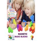 Hyd Manyetik Küp Yapı Blokları Mini Boy 2cm Boyutunda 20 Parça Stem Geometri Küpler Eğitici Oyuncak