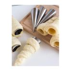 hyd Metal 6'Lı Kornet Hamur Kalıbı Inox Set Huni Şeklinde Tatlı Kalıbı,01255HYD23244510