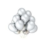 Hyd Metalik Silver (Gümüş) Balon 10 Adet Helyumla Uçan