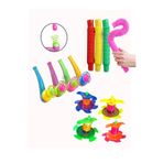 Hyd Oyuncak 3'lü Set Top Üfleme Kurmalı Topaç Ve Pop Tubes