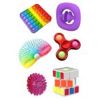 HYD Stres Giderici Set Kare Popit Snapperz Pop It Stres Çarkı Işıklı Top Zeka Küpü Stres Yayı