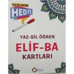 HYD Yaz- Sil Öğren Elif-Ba Kartları (Yaz-Sil Kalem Hediye)