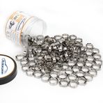 Hydencamm 120'li Paket 1/2 İnç PEX Cinch Kelepçe Halkaları, Premium 304 Paslanmaz Çelik Cinch Sıkma Halkaları Tutam Kelepçeleri, PEX Boru Boru Bağlantı Bağlantıları için Kademesiz Tek Kulak Hortum Kelepçesi