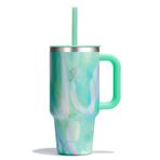 HYDRO FLASK - Travel Tumbler 946 ml (32 oz) kilitlenebilir press-in pipet kapaklı - paslanmaz çelik - çift duvarlı vakum izolasyonu - su sıçramasına karşı korumalı kapak - Jelly Green