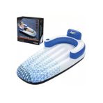 Hydro Force Indigo Wave Şişme Havuz Koltuğu, Bardaklıklı, Baş Destekli, Mavi-Beyaz