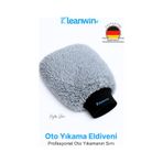 Hydroglove Mikrofiber Oto Yıkama Eldiveni Sünger Dolgulu Araç Temizlik ve Araba Cila Eldiveni - Gri