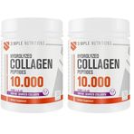 Hydrolyzed Collagen Peptides (Hidrolize Kolajen Peptitleri) | Type I-II-III | Yüksek Biyoyararlanımlı 300gr (30 Servis) | Cilt, Saç, Tırnak, Eklem ve Kemik Desteği | Aromasız (2 paketi)