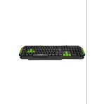 Hyk-46 Gamy Siyah Usb Yeşil Tuşlu Q Gaming Kablolu Oyuncu Klavyesi