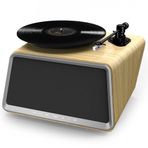 Hym Originals Seed Retro Pikap Plakçalar Dahili Bluetooth Hoparlörlü 80W RMS Aux, RCA Çıkışlı All-in-One Hi-Fi Ses Sistemi, Meşe Ağacı