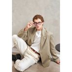 HYMAN Erkek Oversize Blazer Ceket - Haki