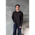 HYMAN Erkek Oversize Uzun Kollu Basic Pamuklu Penye T-shirt