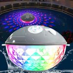 Hymark Bluetooth Bt601 Havuz Hoparlörü Renkli Rgb Led Işık Ip68 Su Geçirmez Dahili Şarjlı Pilli Ses Bombası