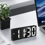 Hymark Led Ekran Usb Güç Dijital Aynalı Masa Saati Sıcaklık Alarm Takvim/Adpt