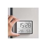 HyMark Mıknatıslı LCD Dijital Ekran 9x7 cm Pilli Mini Saat Alarm Saat Nem Göstergesi Sıcaklık Ölçer