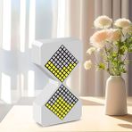 Hymark Modern Dijital Kum Saati Zamanlayıcı 1-30 Dk Şarjlı Pil Dekoratif LED Elektronik Saat - Beyaz