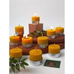 Hype Store (12 Adet) Sarma Tealight Mum 3,5cm X3CM Doğal Petek Balmumu Mum