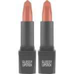 Hype Store 303 Nude Rose Parlak Ruj - Nemlendirici Etkili Pürüzsüz Dudak Görünümü - Glossy Lipstick (2 Paketi) - Option-1