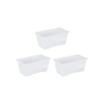 Hype Store 3'lü Set, Beyaz | 20 x 10 x 17 Cm, , Uzun Ömürlü Dayanıklı Saksı