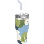 Hype Store 590ML Desenli Pipetli/pipetsiz Çift Kullanım Tumbler Kahve Bardağı/mug Paslanmaz Çelik Termos ()
