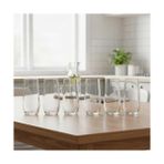 Hype Store 6 Adet 550 ml Şeffaf Cam Meşrubat Bardağı - 6'lı Set Minimalist Tasarım Geniş Hacimli Su, Kokteyl ve Soğuk Kahve Bardağı - Option-1 - 0 - Siyah