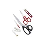 Hype Store 7230 Titanyum Uçlu Plastik Saplı Kumaş Kesim Makası Set 9 No 23 cm - Ahşap