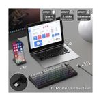 Hype Store Attack Shark X85PRO 75% Kablosuz Mekanik Klavye – Tft Ekran, Gasket Yapı, Rgb Işıklandırma, Hot-Swap, 4000MAH Pil, Bt/2.4g/usb-C Üçlü Bağlantı, Qmk Desteği – Moonlit - 001-Renkli