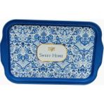 Hype Store -Azulejos Desenli Metal Tepsi - Çay Kahve Tepsisi - Sunum Tepsisi 21 cm x 31 cm (Azulejos Sweet Home - Standart