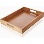 Hype Store Bambu Dikdörtgen Sunum Tepsi, Bambu Sofra Tepsisi, Çay Tesisi (35CMX25CMX6CM) - Standart