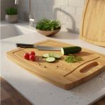 Hype Store Bambu Kesme Tahtası Antibakteriel Yıkanabilir Doğrama Tahtası Dikdörtgen 34X24 cm - Standart - Çok Renkli