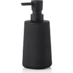 Hype Store Banyo Için Küçük Sabunluk, Siyah Tasarımlı Modern Çiftlik Evi Çizgili Stil Plastik El Sabunu Bulaşık Sabun Dispanseri, Pompalı Mat Siyah, Mutfak Için Sabun Dispanseri - 0,25 gr