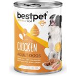 Hype Store Bestpet Yetişkin Köpekler Için, Taze Tavuk Parça Etli ve Soslu Yaş Mama, 400 G x 12 Adet - 0,75 kg