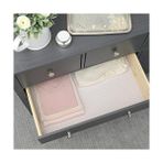 Hype Store Brand Lüks Kumaş Astarlar, Yapışkan Olmayan Çekmece ve Raf Astarı, Çok Fonksiyonlu Koruyucu Astar, 45,72 cm x 4', Savoire Soluk Gri, 1 Rulo Paket - Option-1