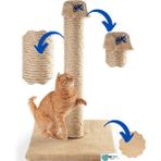 Hype Store Bypet Kedi Tırmalama Direği - Doğal Kedi Tırmalama ve Oyun Platformu (Mavi Papyon)