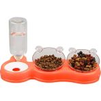 Hype Store Çift Hazneli- 3' Lü Beslenme Mama ve Su Kabı Turuncu 500 ml 36 * 21 * 16 cm