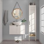 Hype Store Dekorex BNY130-BEYAZ Panjur Kapaklı Metal Ayaklı Banyo Dolabı - Standart