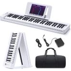 Hype Store Dp-06 Katlanabilir Piyano, 61 Tuşlu Tam Boy Yarı Ağırlıklı Klavye, Bluetooth Taşınabilir E-Piyano, Y - Standart - Çok Renkli