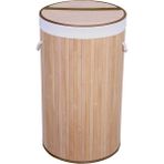 Hype Store El Yapımı Hasır Katlanır Çamaşır Sepeti Yuvarlak 60 Litre (35CM*35CM*61CM), Doğal Malzemeden Üretilm - Çok Renkli - Standart