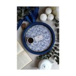 Hype Store EVLE-EE197-7N Azulejos Desenli Yuvarlak Tepsi 32 cm (Azulejos) - Kestane Akaju - Option-1