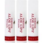 Hype Store Forever Living Aloe Vera Dudak Balsamı Jojoba ile Yumuşak Dudaklar İçin 3x Çok Renkli - Standart
