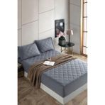Hype Store Formeya Yatak Koruyucu Alez Kapitone Gri RENK%100 Pamuk Fitted Alez Çarşaf 180 x 200