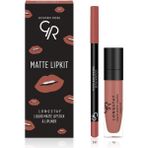 Hype Store Golden Rose Matte Lipkit Liquid Matte Lipstick & Lipliner Likit Ruj ve Kalem No: Warm Sable - Çok Renkli