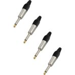Hype Store Hepa Merz SFC-M63-4X 6.35MM Mono Jack Gitar Jack Erkek Jak (4 Adet) - Standart - Çok Renkli
